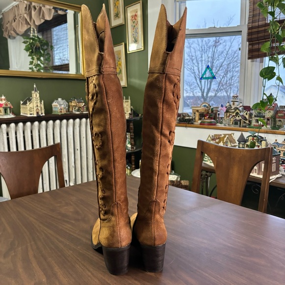 Carlos by Carlos Santana Noble over the knee tan suede boot 7 - Picture 7 of 16